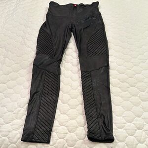 SPANX Black Moto Leggings